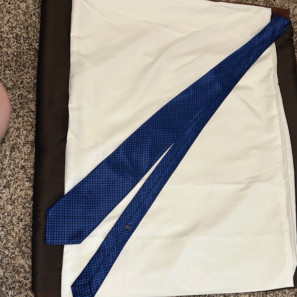 Stefano Ricci Blue Geometric Tie